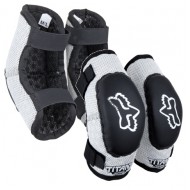 FOX YOUTH ELBOW GUARD PEEWEE TITAN BLACK/SILVER 2023 COLOUR - SIZE M-L (4-7 YEARS)