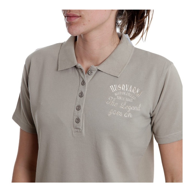 OUTLET POLO HUSQVARNA LEGEND SAND MUJER TALLA XS HMVPSLBW0(25B) -  MotocrossCenter.com