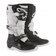 ALPINESTARS YOUTH TECH 7 S BOOTS 2022 BLACK / WHITE COLOUR #STOCKCLEARANCE