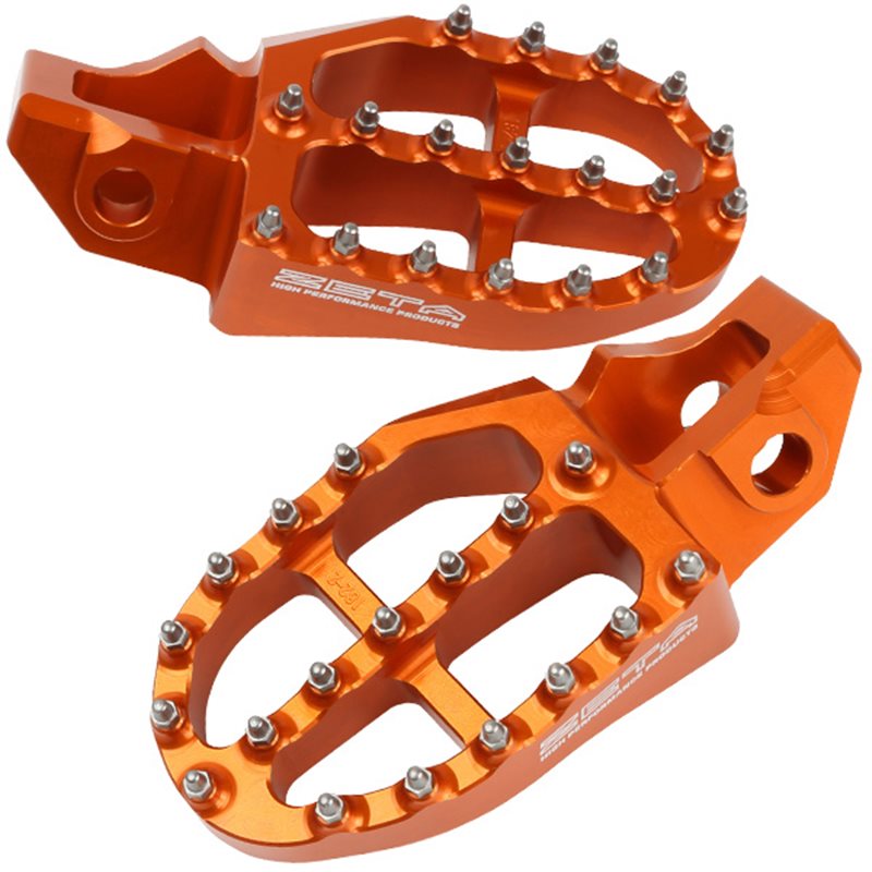 thumbnail image 2 of JXR Orange Wide Footpegs For KTM EXC/EXCF – More Grip & Comfort (1998-2016) 2 of 5