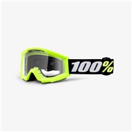 YOUTH GOGGLE 100% STRATA MINI OFFROAD YELLOW - CLEAR LENS