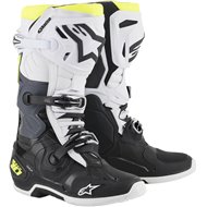 ALPINESTARS TECH 10 BOOTS 2021 BLACK / WHITE / FLUO YELLOW COLOUR