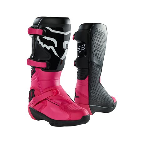 BOTAS MUJER FOX COMP 2022 COLOR NEGRO / ROSA 27690-285 - MotocrossCenter.com