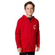FOX YOUTH NOBYL ZIP FLEECE COLOUR FLAME RED #STOCKCLEARANCE