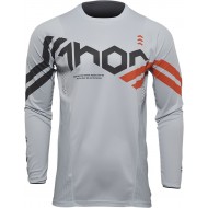 THOR YOUTH PULSE CUBE JERSEY 2022 COLOUR GREY / ORANGE #STOCKCLEARANCE
