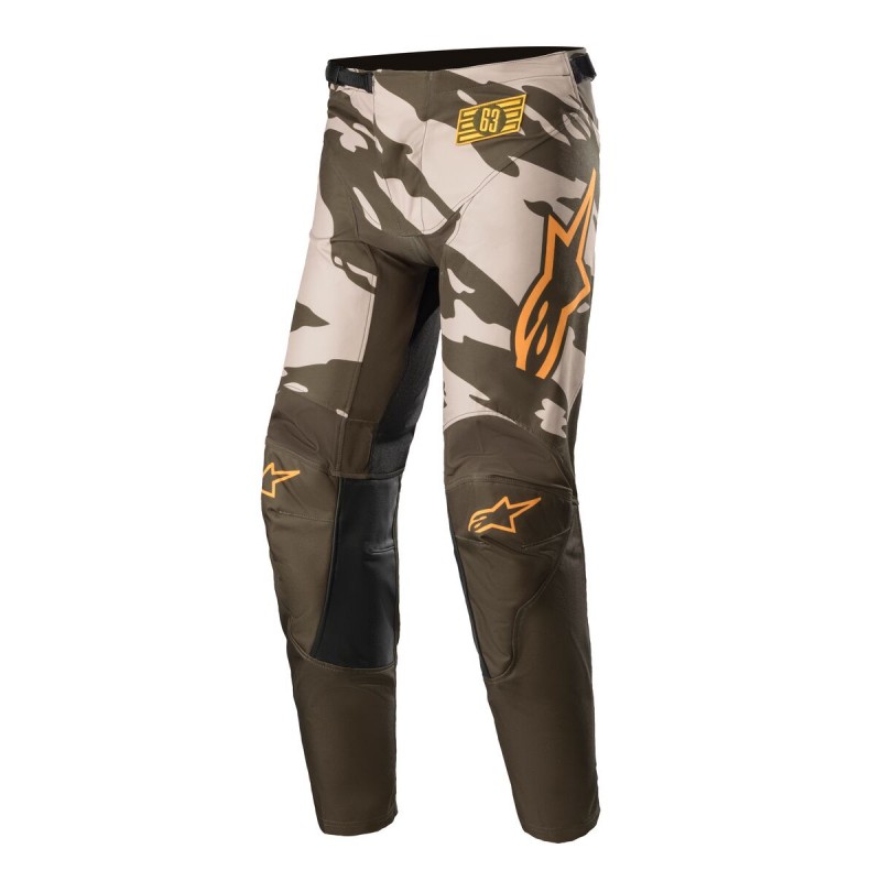 COMBO ALPINESTARS RACER TACTICAL 2022 COLOR CAMUFLAJE MILITAR ARENA /  MANDARINA ALRT22MM - MotocrossCenter.com