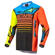 ALPINESTARS RACER COMPASS JERSEY COLOUR BLACK / YELLOW FLUO / CORAL #STOCKCLEARANCE