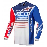 ALPINESTARS RACER COMPASS JERSEY 2022 COLOUR OFF WHITE / RED FLUO / BLUE #STOCKCLEARANCE
