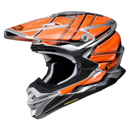 OFFER SHOEI VFX-WR GLAIVE TC8 HELMET 2022 COLOUR ORANGE / GREY  #STOCKCLEARANCE VFXWRGTC3 - MotocrossCenter.com
